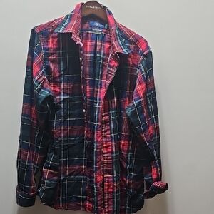 Ralph Lauren Red and Blue Plaid Flannel Shirt